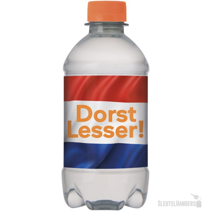 Flesje bronwater met draaidop (330 ml) Oranje
