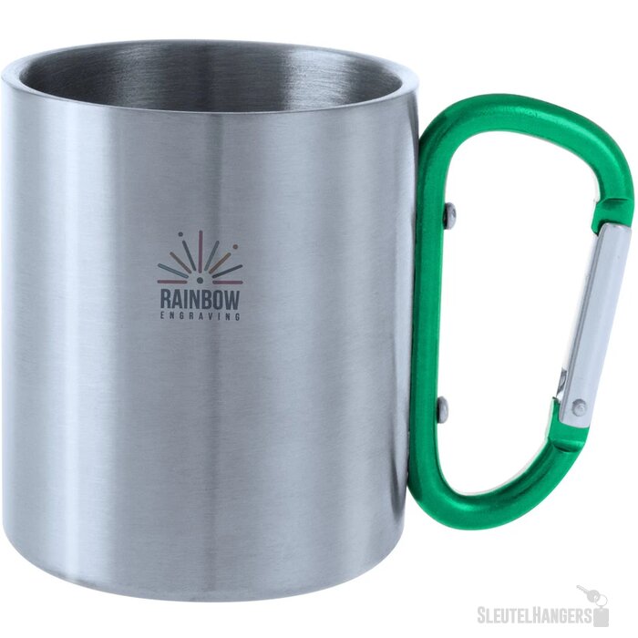 Metalen Mok Met Karabijnhaak Groen