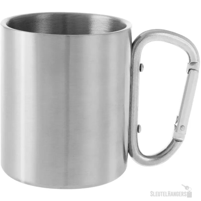 Metalen Mok Met Karabijnhaak Zilver