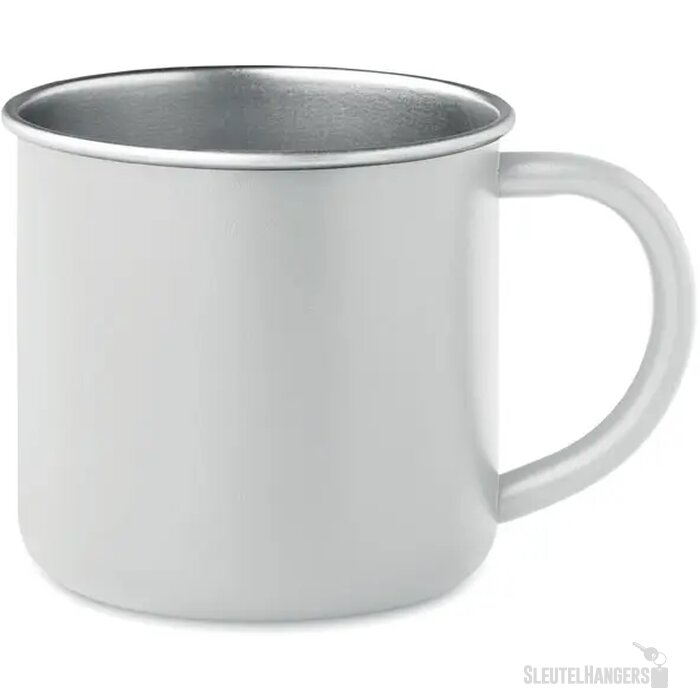 Gerecyclede roestvrijstalen mok Wit