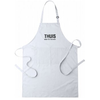 Schort met voorvakken Wit Schort met voorvakken Wit