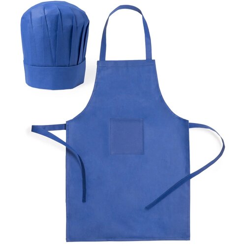 Kinder Koksmuts En Schort Blauw