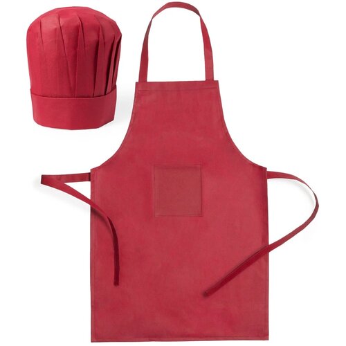 Kinder Koksmuts En Schort Rood