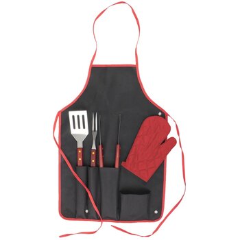 Barbecue Schorten Met Accessoires Zwart Barbecue Schorten Met Accessoires Zwart