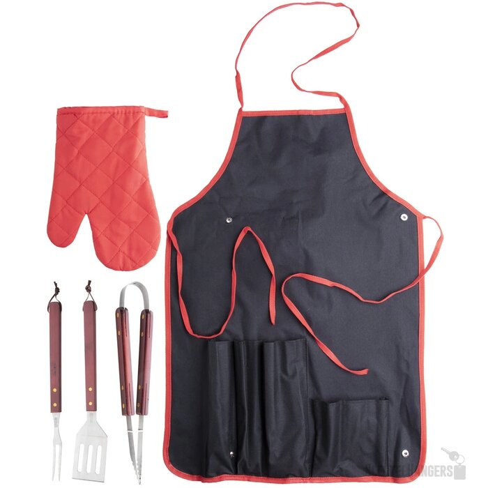 Barbecue Schorten Met Accessoires Zwart