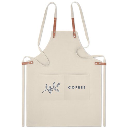 Luxe schort van organische katoen Beige