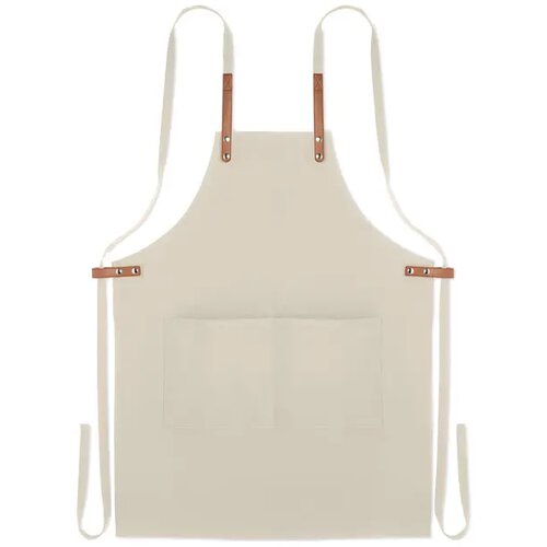 Luxe schort van organische katoen Beige