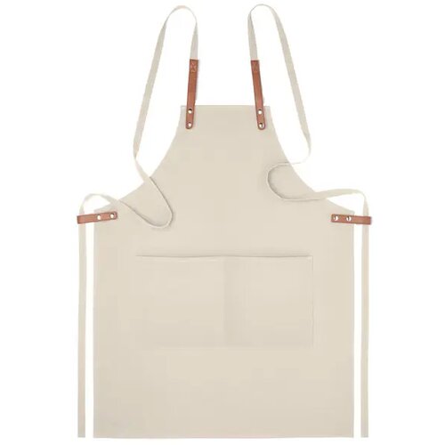 Luxe schort van organische katoen Beige