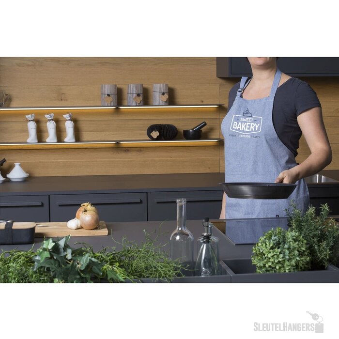 Eco Schort Van Gemêleerd Katoen Blauw