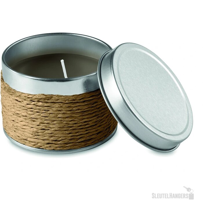 Geurkaars in blikje Bruin