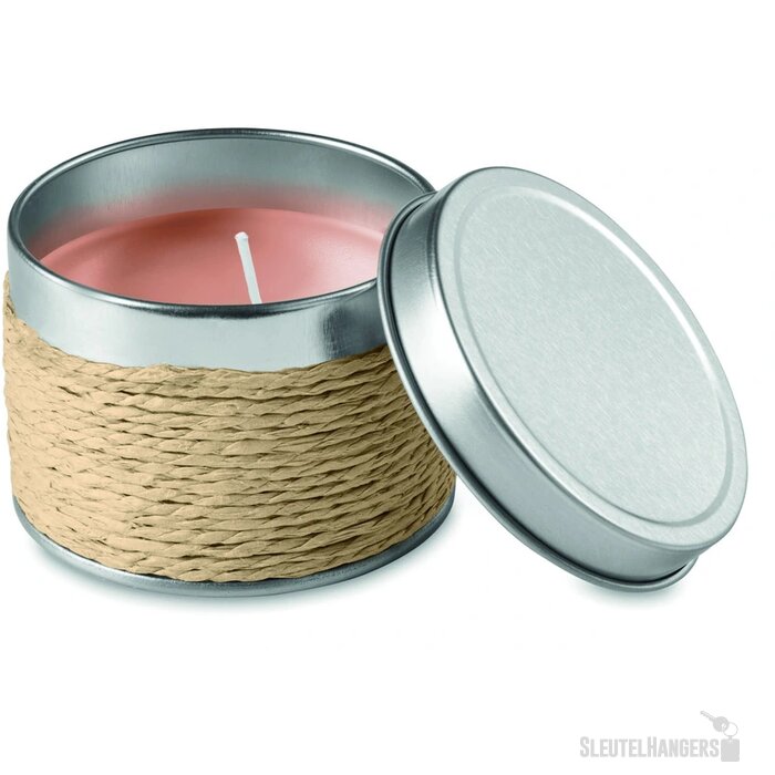 Geurkaars in blikje Beige