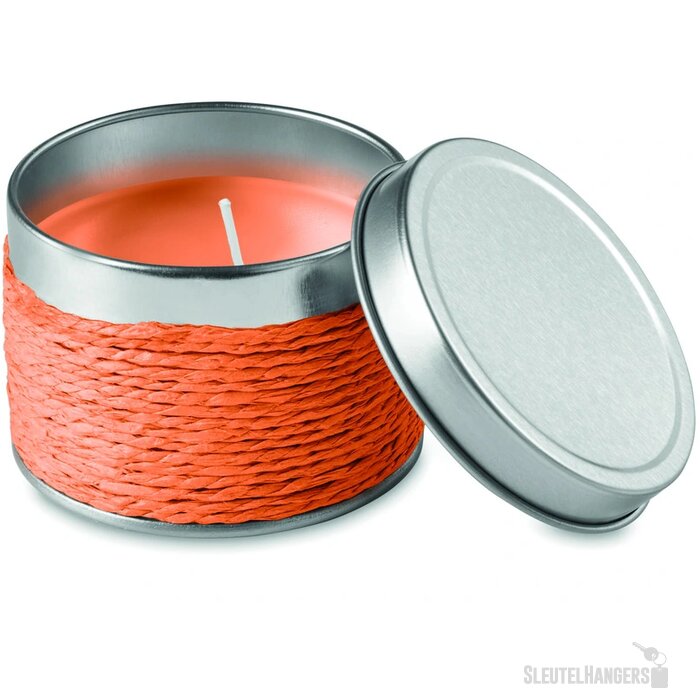 Geurkaars in blikje Oranje