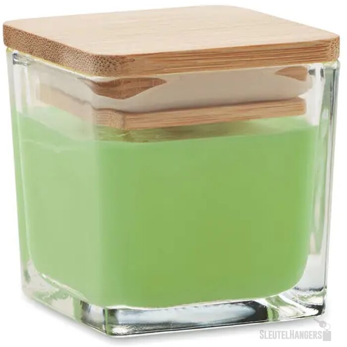 Vierkante geurkaars Limoengroen