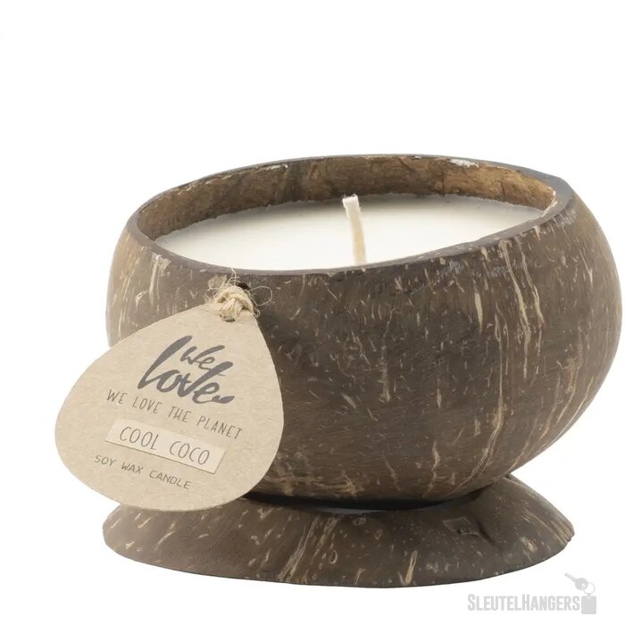 We Love The Planet Coconut Candle Kaars Bruin