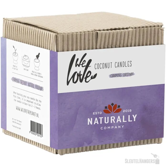 We Love The Planet Coconut Candle Kaars Rood