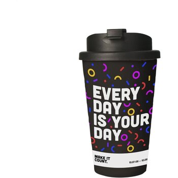 Herbruikbare Koffie To Go Beker (350 Ml) Zwart