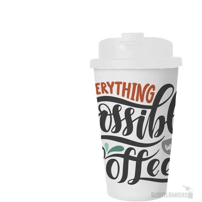 Herbruikbare Koffie To Go Beker (350 Ml) Wit