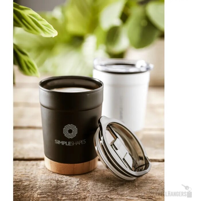 Gerecycled Rvs Koffie To Go Beker (350 Ml) Zwart