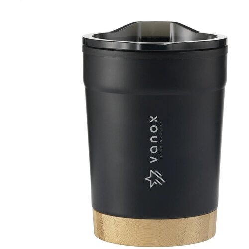 Gerecycled Rvs Koffie To Go Beker (350 Ml) Zwart