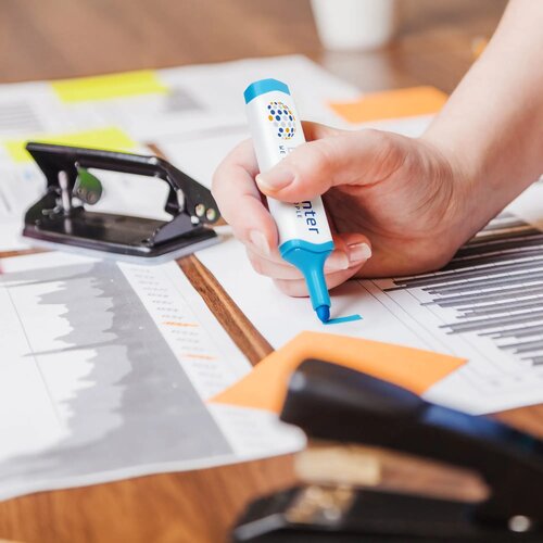 Goedkope tekstmarker Blauw