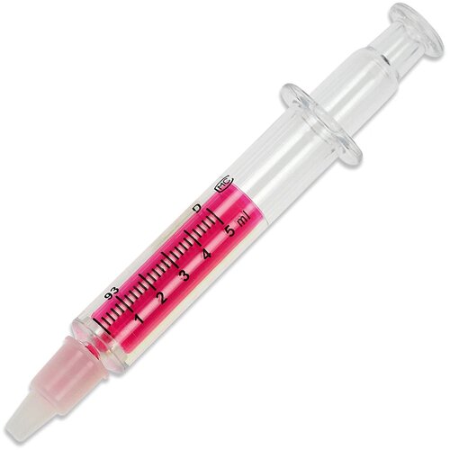 Markeerstift in spuit-vorm Roze