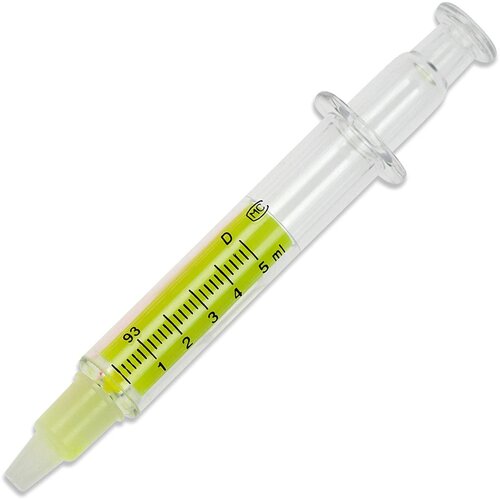Markeerstift in spuit-vorm Geel