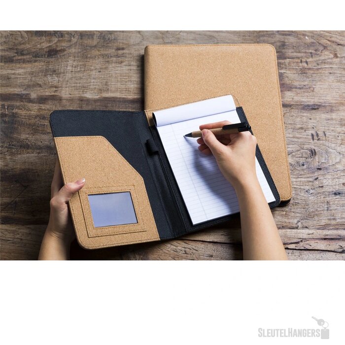 Eco Schrijfmap Met Kurk Touch (A4) Bruin