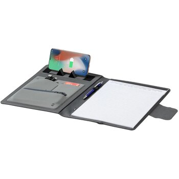 Rpet Schrijfmap Met Draadloze Oplader (A4) Grijs