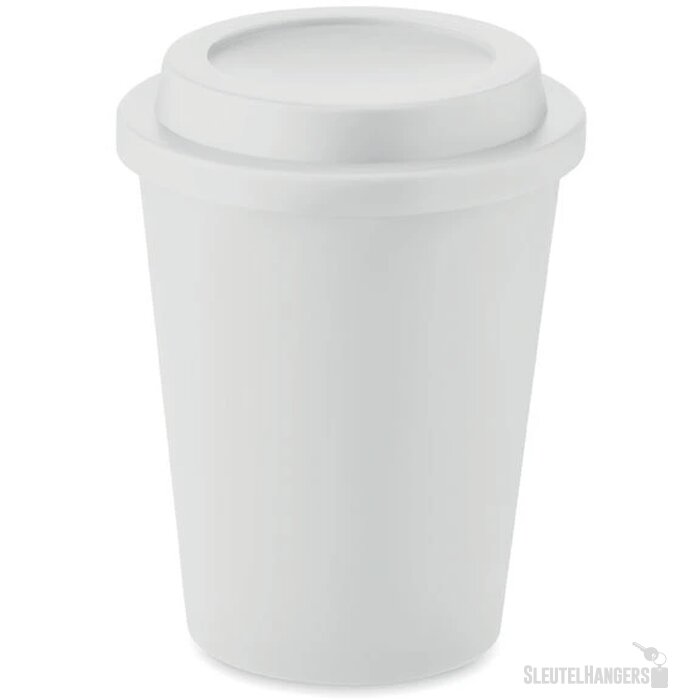 Dubbelwandige thermosbeker (300 ml) Wit