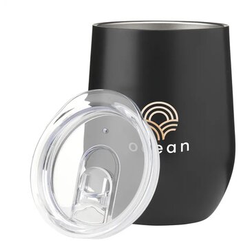 Gerecyclede Rvs Thermosbeker (350 Ml) Zwart