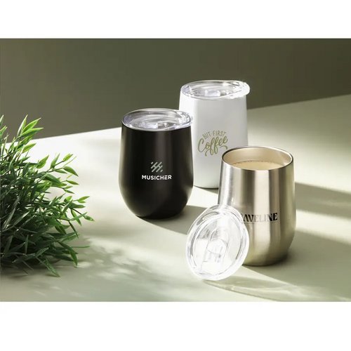 Gerecyclede Rvs Thermosbeker (350 Ml) Zwart