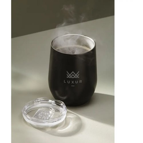 Gerecyclede Rvs Thermosbeker (350 Ml) Zwart