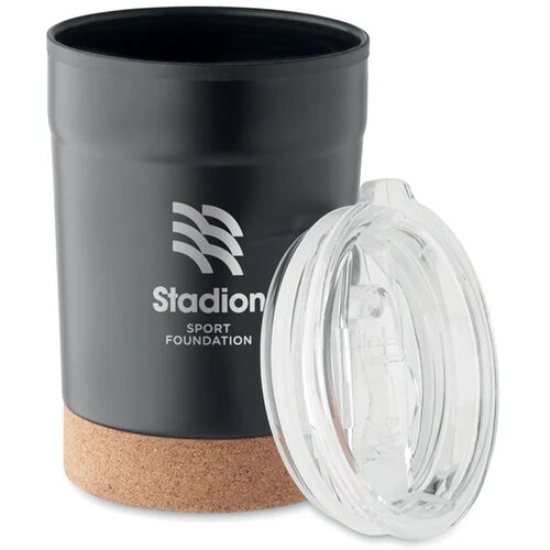 Dubbelwandige travel mug (300 ml) Zwart