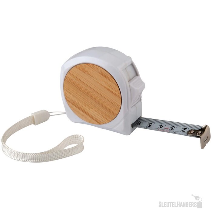 5M Rolmaat Met Bamboe Afwerking Wit