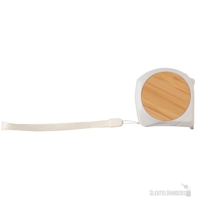 5M Rolmaat Met Bamboe Afwerking Wit