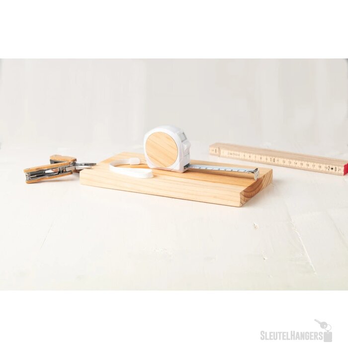 5M Rolmaat Met Bamboe Afwerking Wit