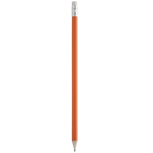 Geslepen Potlood Met Witte Gum Oranje