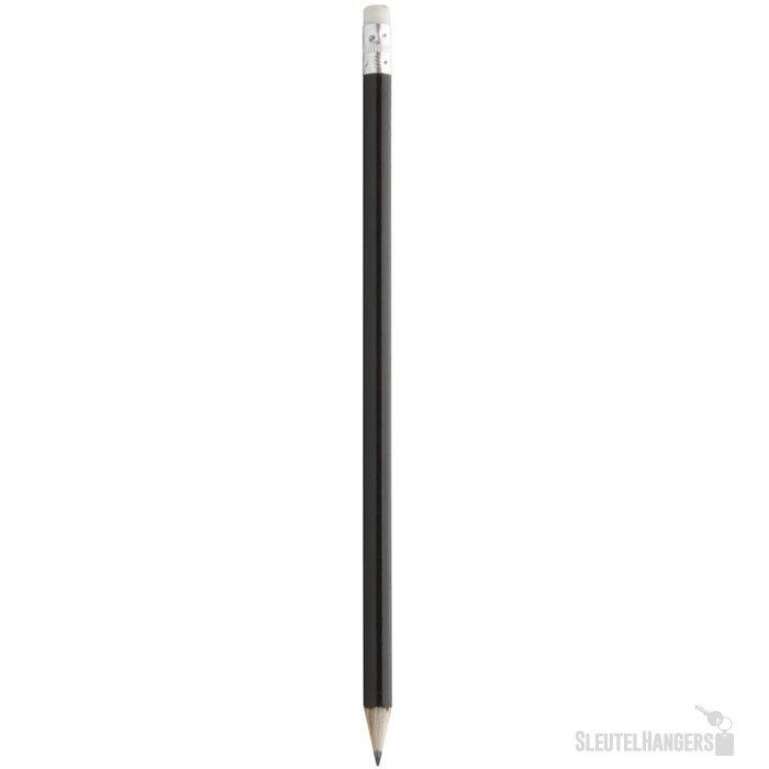 Geslepen Potlood Met Witte Gum Zwart