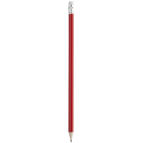 Geslepen Potlood Met Witte Gum Rood