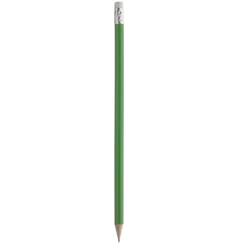 Geslepen Potlood Met Witte Gum Groen
