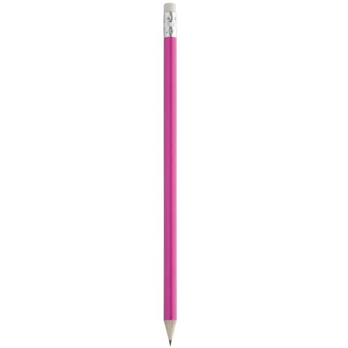 Geslepen Potlood Met Witte Gum Fuchsia