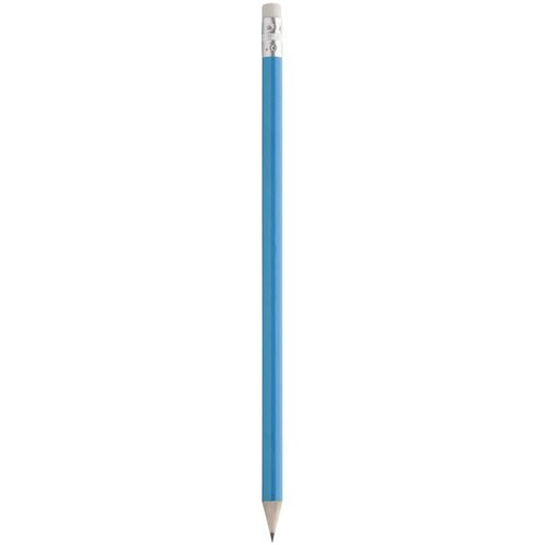 Geslepen Potlood Met Witte Gum Lichtblauw