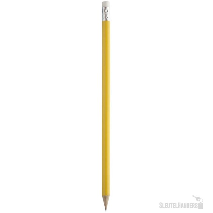Geslepen Potlood Met Witte Gum Geel