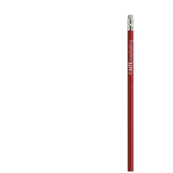 Ongeslepen Potlood Met Gum Rood Ongeslepen Potlood Met Gum Rood