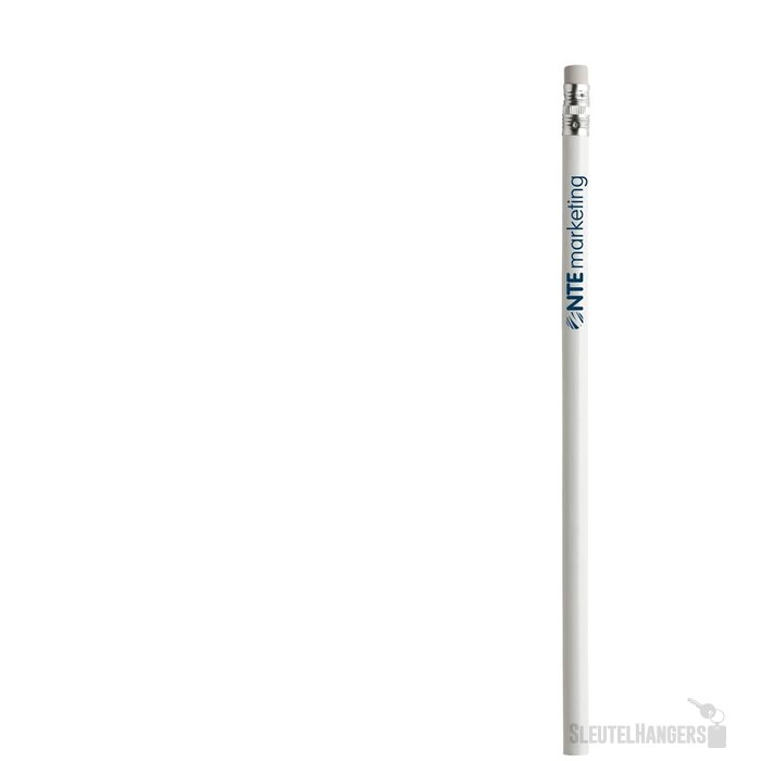 Ongeslepen Potlood Met Gum Wit