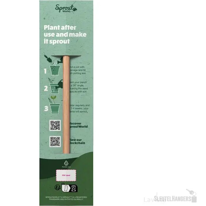 Sprout potlood in verpakking Naturel