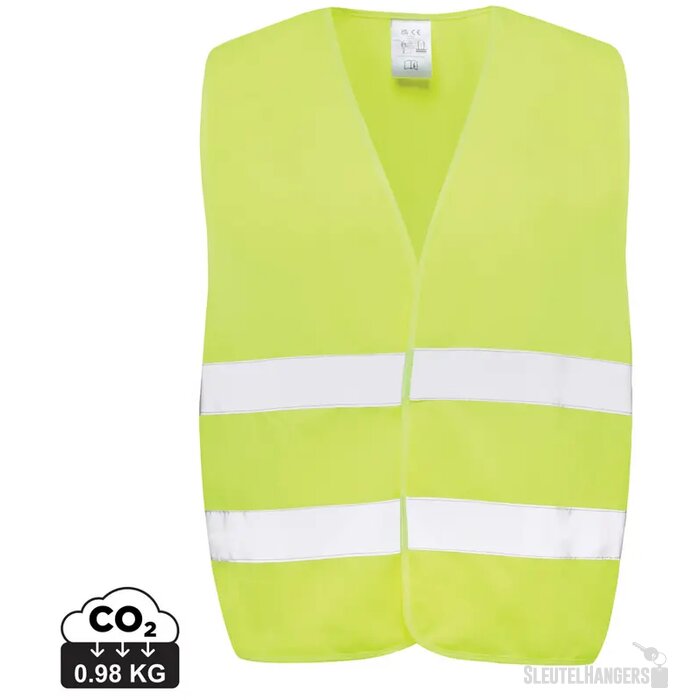 GRS gerecycled PET reflecterend veiligheidsvest geel