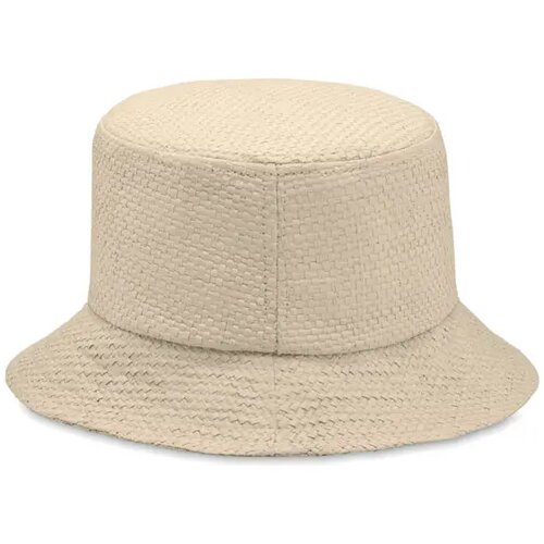 Papierstro vissershoedje Beige