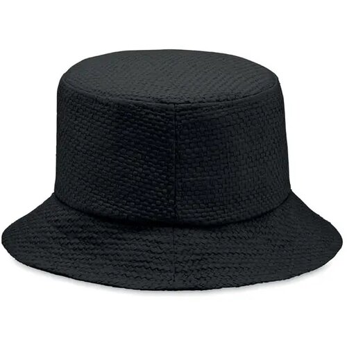 Papierstro vissershoedje Zwart