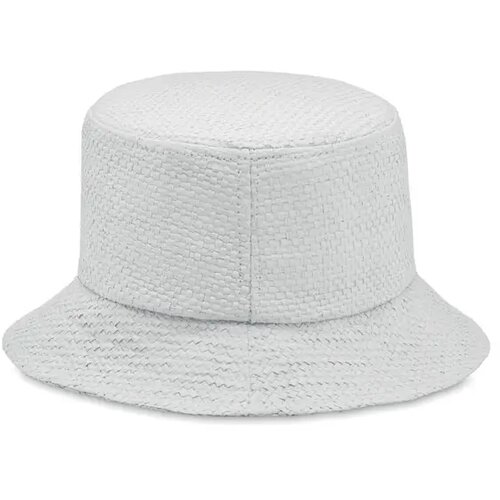 Papierstro vissershoedje Wit